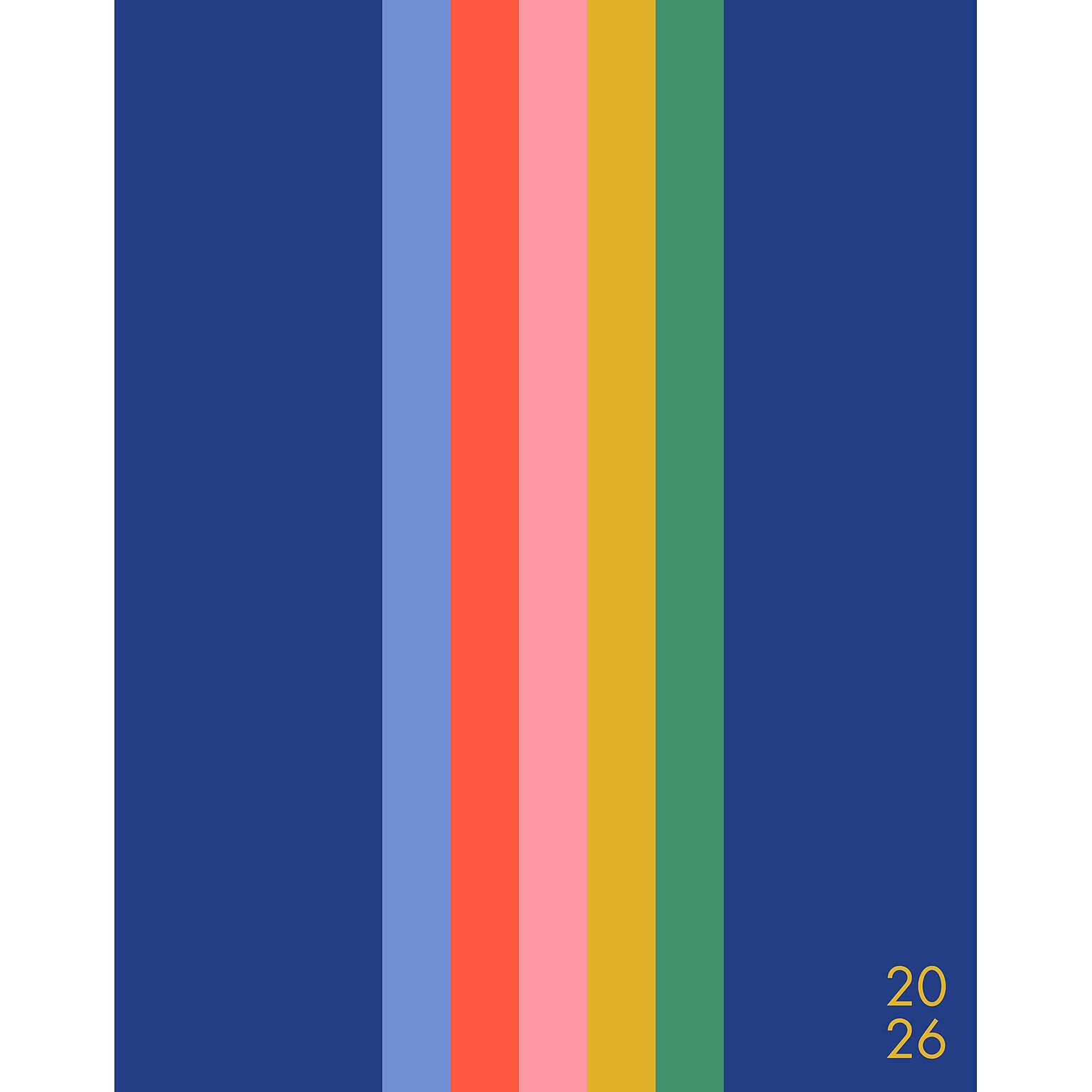 2026 Willow Creek Bold Stripe 7.5 x 9.5 Monthly Planner, Paperboard Cover (58510)