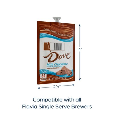 Dove Silky Smooth Milk Chocolate Hot Cocoa, Flavia Freshpacks, 72/Carton (MDRA117)