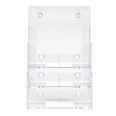 Staples® Acrylic Wall Literature Holders, 8.25" x 11.7", 3-Tier, Multi-Pocket (77301)