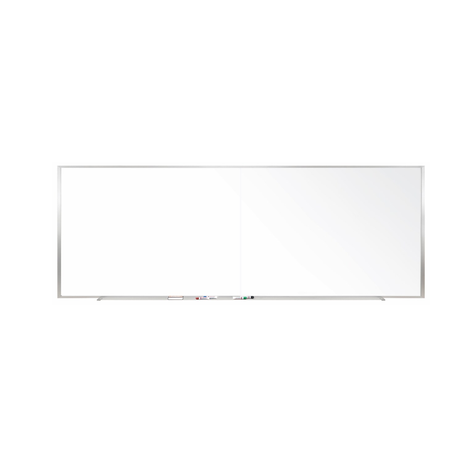 Ghent Two-Piece M1 Magnetic Porcelain Dry-Erase Whiteboard, Anodized Aluminum Frame, 4H x 10 4W (M1-410-4-2P)