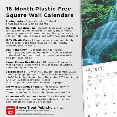 2025 BrownTrout Missouri Wild & Scenic 12" x 12" Monthly Wall Calendar (9781975475307)