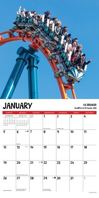2025 Willow Creek Roller Coasters 12" x 12" Monthly Wall Calendar (44674)