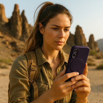 SaharaCase Venture Series MagSafe Phone Case for Samsung Galaxy S25 Edge, Shock Absorbing, Purple Orchid (CP00833)