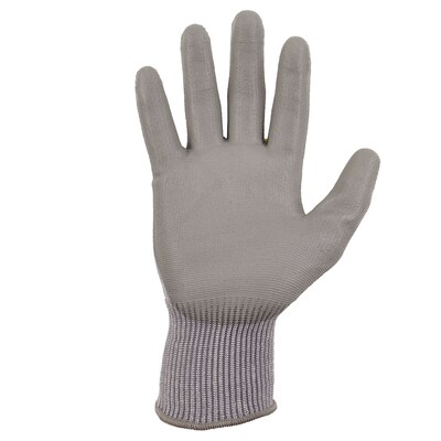 Ergodyne ProFlex 7024 PU Coated Cut-Resistant Gloves, ANSI A2, Gray, Large, 12 Pair (10394)