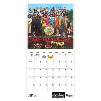 2027 TF Publishing The Beatles: Albums 12" x 12" Monthly Wall Calendar, Multicolored (27-1101)