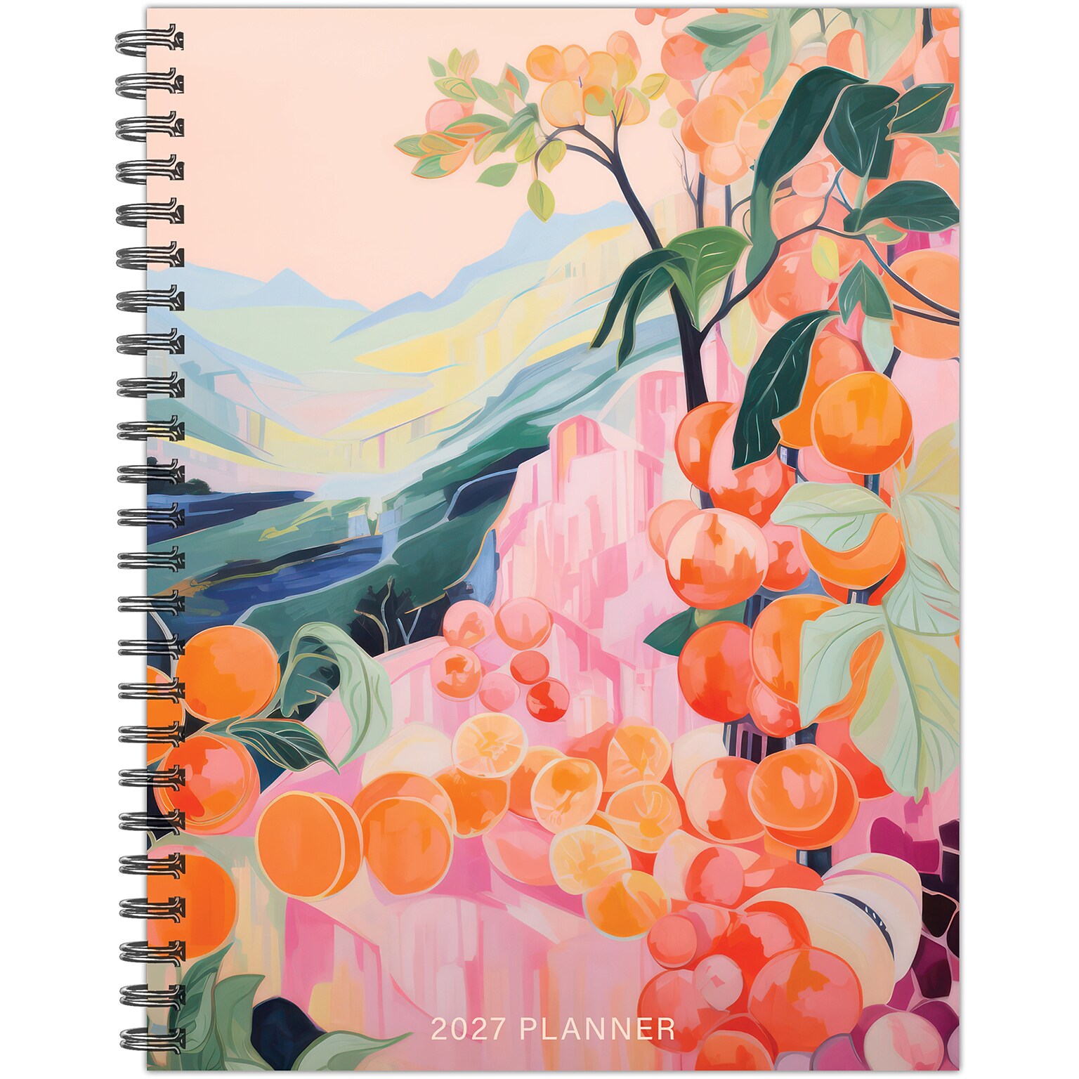 2027 Willow Creek Peach Orchard 6.5 x 8.5 Calendar Year Weekly & Monthly Standard Planner, Assorted Colors (67376)