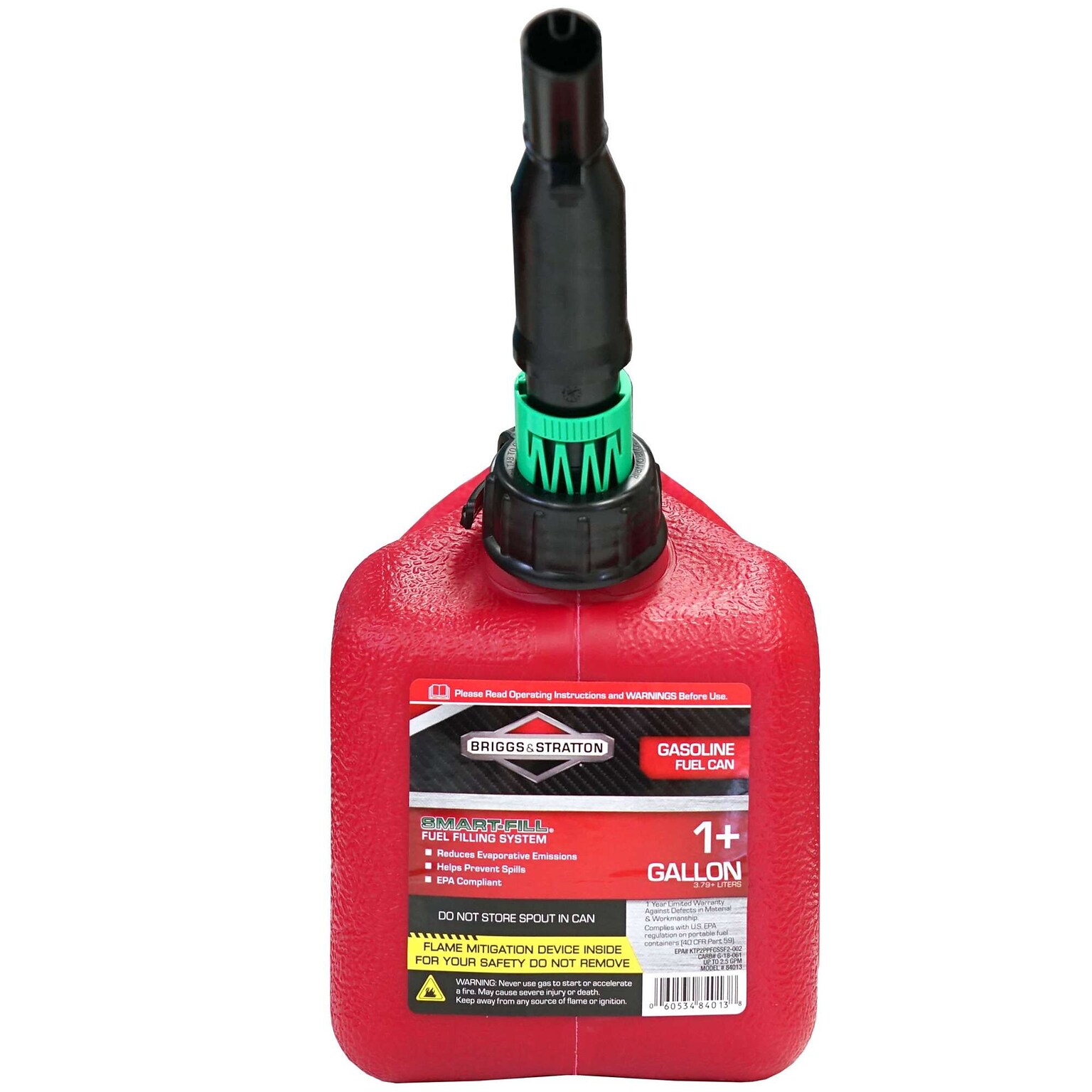 Briggs & Stratton FMD 1 Gallon Gas Can, Red, 352 Cans/Pallet (14011)