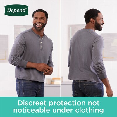 Depend Fresh Protection Incontinence Underwear Men, Small/Medium, Grey, 80 Count (54202)