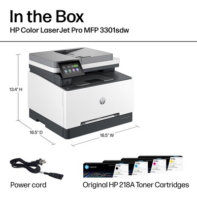 HP Color LaserJet Pro MFP 3301sdw Wireless All-in-One Color Laser Printer, Scanner, Copier, Best for Office (499Q3F)