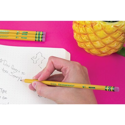 Ticonderoga Pre-Sharpened Wooden Pencil, 2.2mm, #2 Soft Lead, Dozen (X13806X)