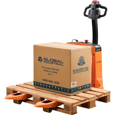 Global Industrial Self-Propelled Electric Pallet Jack, 4000 lb. Capacity, 27"W x 45"L Forks (989069)