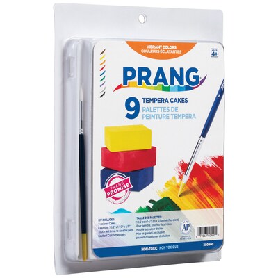 Prang Gallery Washable Tempera Cake Set, 9 Colors/Set (DIX80900)