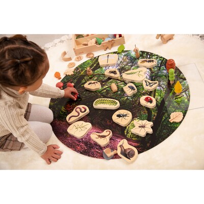 TickiT Wooden Minibeast Blocks, Multicolored, 15/Set (CTU73568)