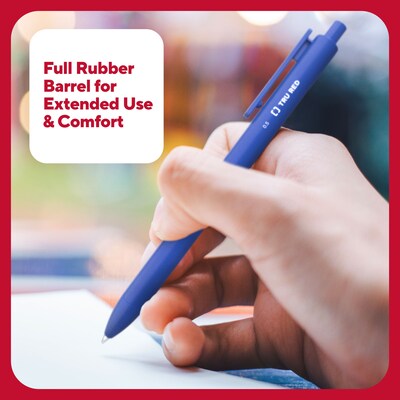 TRU RED™ Retractable Quick Dry Gel Pens, Fine Point, 0.5mm, Blue, 5/Pack (TR54487)