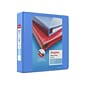 Staples® Heavy Duty 2" 3 Ring View Binder with D-Rings, Periwinkle (ST56291-CC)