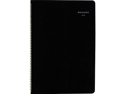 2024 AT-A-GLANCE DayMinder 8 x 12 Monthly Planner, Black (G470-00-24)