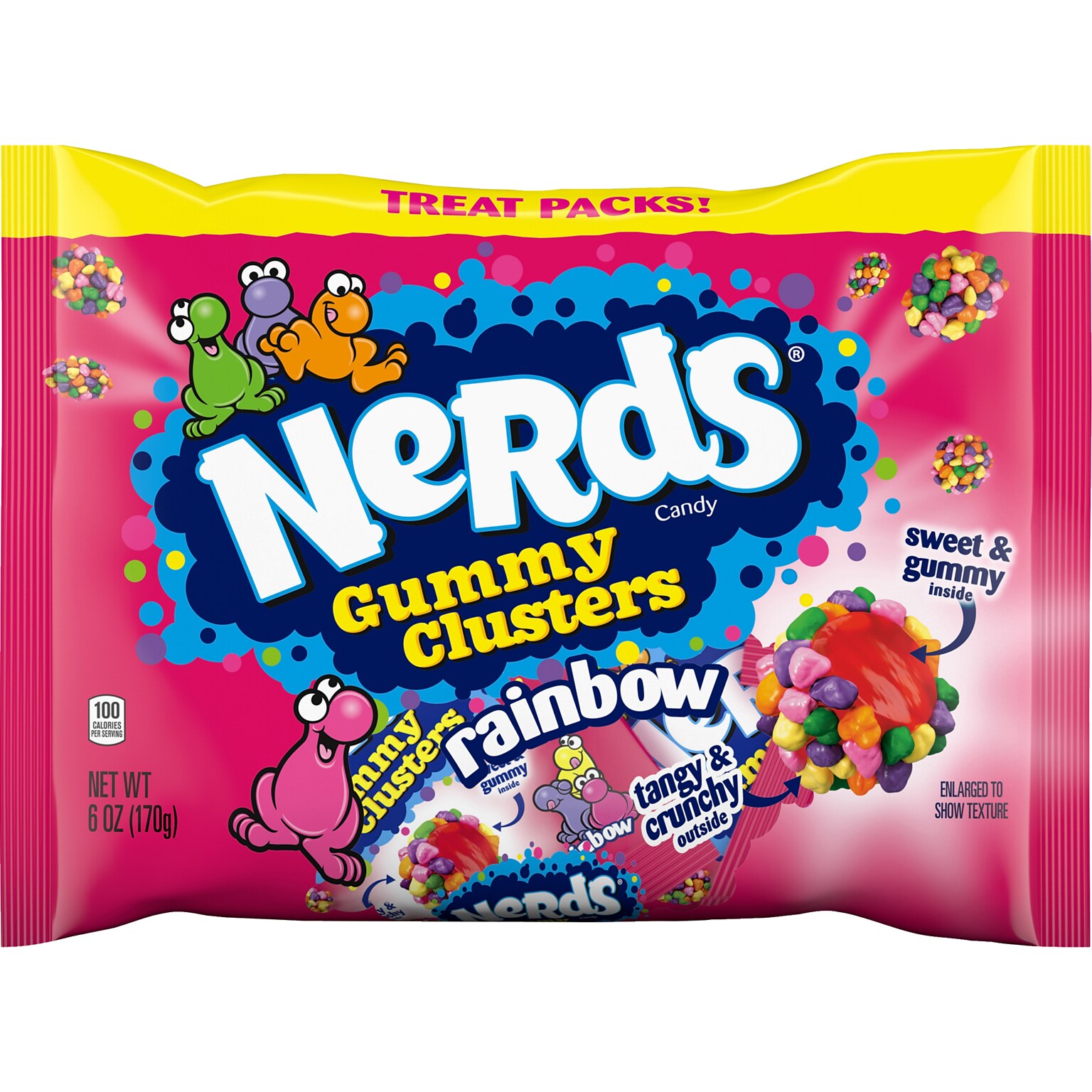 Nerds Rainbow Gummy Clusters Candy, 6 oz. (08476)