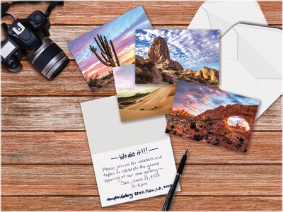 Better Office Arid Landscape Cards with Envelopes, 4" x 6", Assorted Colors, 50/Pack (64579-50PK)