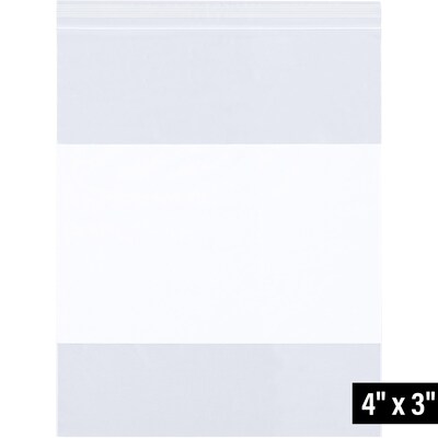 3 x 4 Reclosable Poly Bag, 2 Mil, Clear, 1000/Carton (PB3940)
