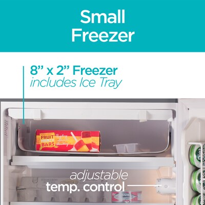 Black & Decker Adjustable Temperature Control Refrigerator with Freezer Compartment, 4.3 Cu. Ft., Gray/Silver (BCRK43V)