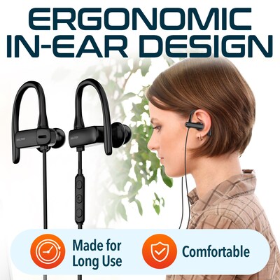 Delton 24EC Wired Stereo Earbuds, USB-C, Black (DWH24EC)