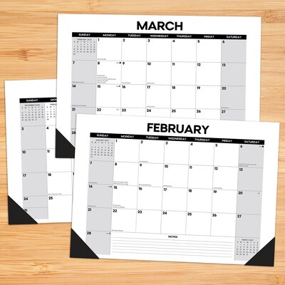 2027 Willow Creek Basic 17 x 12 Monthly Desk Pad Calendar, Assorted Colors (66430)