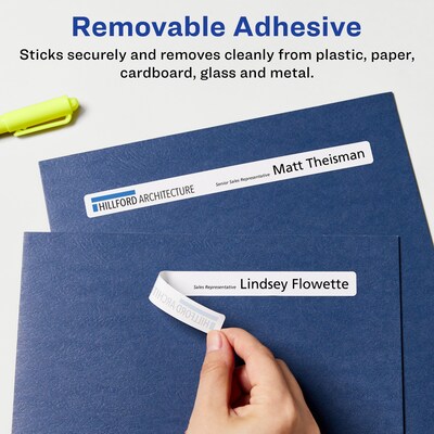 Avery Laser/Inkjet Rectangle Multipurpose Labels, 5/8 x 7-1/2, White, 1200 Labels/Box (94119)