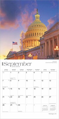 2025 BrownTrout Washington D.C. 12" x 12" Monthly Wall Calendar (9781975475888)