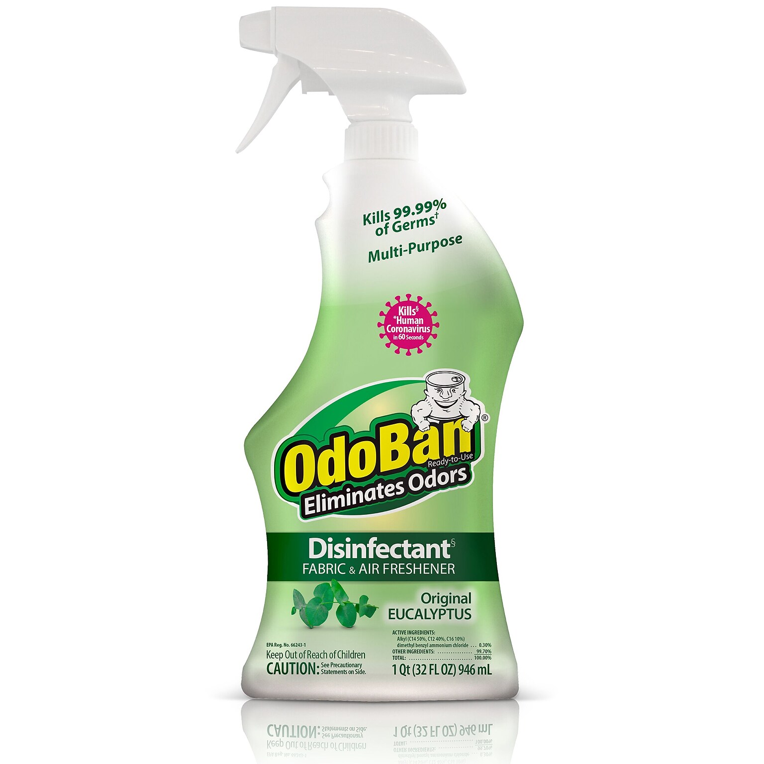 OdoBan Air Freshener & Deodorizer Spray, Original Eucalyptus Scent, 32 oz. (910061-Q6)