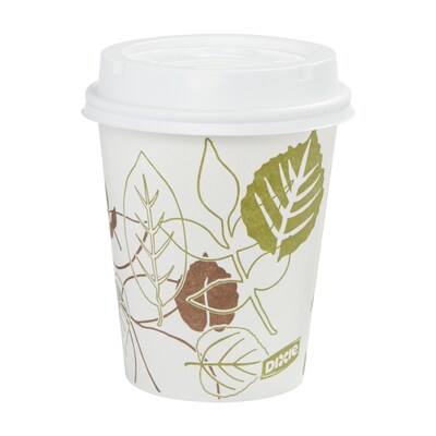 Dixie Pathways Poly Paper Hot Cups, 10 oz., White, 1000/Carton (2340PATH)