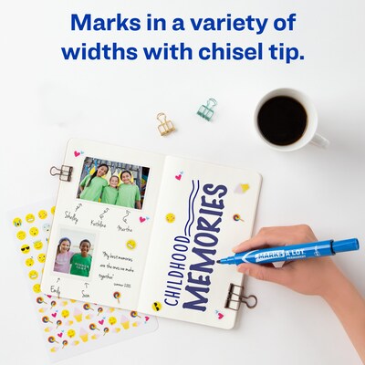 Avery Marks A Lot Tank Permanent Marker, Chisel Tip, Blue (08886)