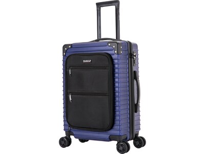 DUKAP Tour 23.5 Hardside Carry-On Suitcase, 4-Wheeled Spinner, TSA Checkpoint Friendly, Blue (DKTOU
