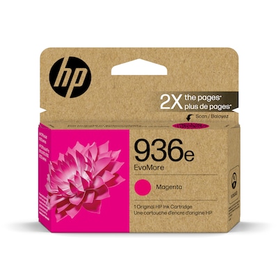 HP 936e EvoMore Magenta High Yield Ink Cartridge, Prints Up to 1,650 Pages (4S6V4LN)