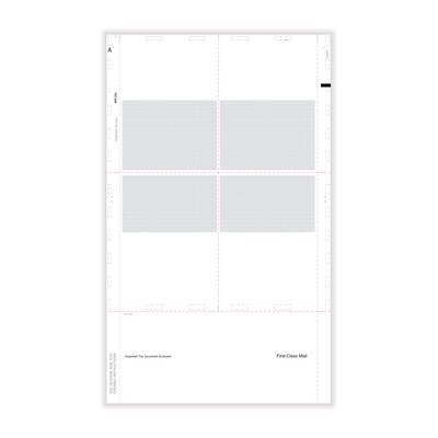 ComplyRight 2024 W-2 Tax Form, 1-Part, 4-Up, Copy B, C, 500/Pack (PS1289)