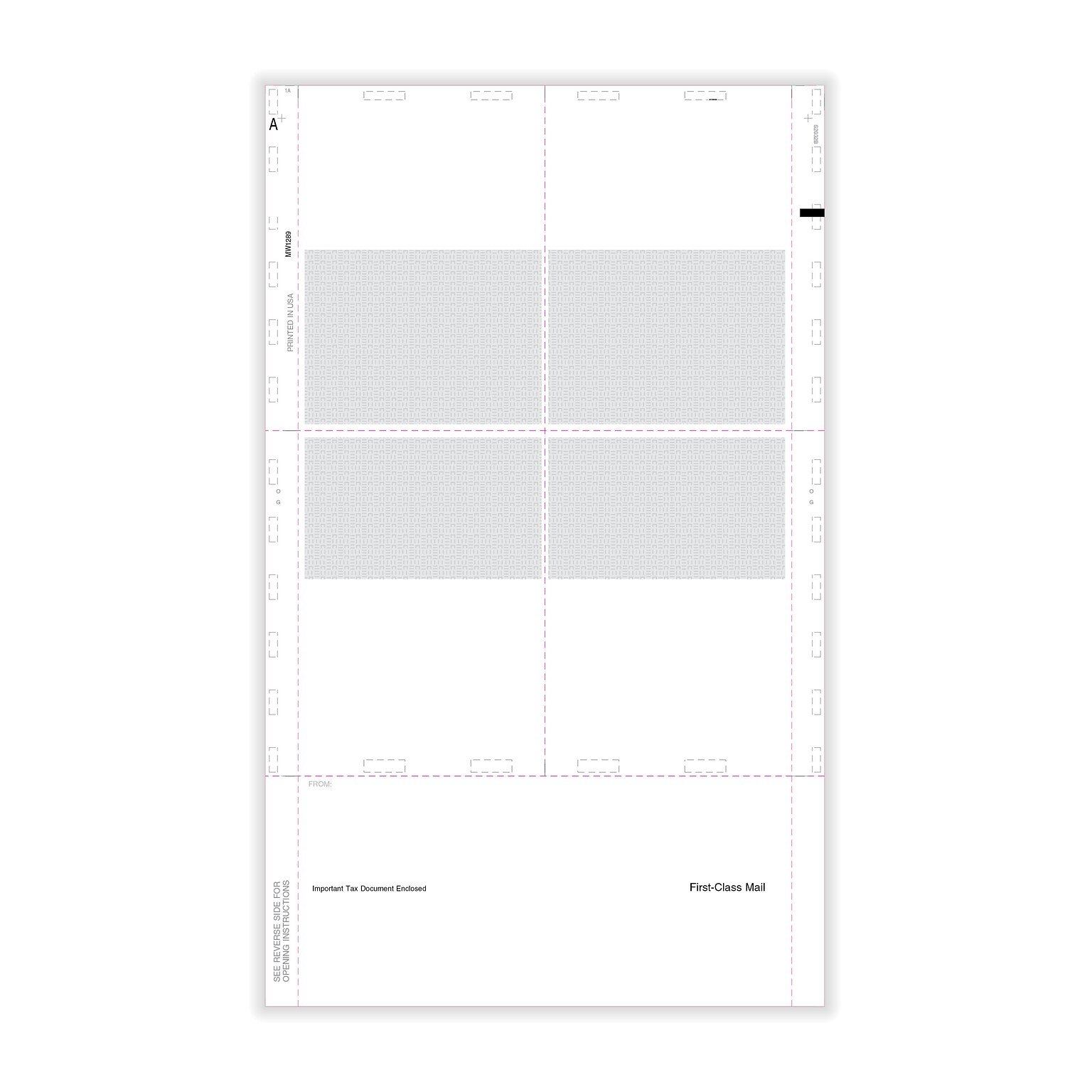 ComplyRight 2024 W-2 Tax Form, 1-Part, 4-Up, Copy B, C, 500/Pack (PS1289)
