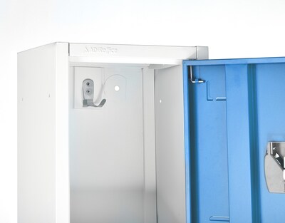 AdirOffice 72'' 2-Tier Key Lock Blue Steel Storage Locker (629-202-BLU)
