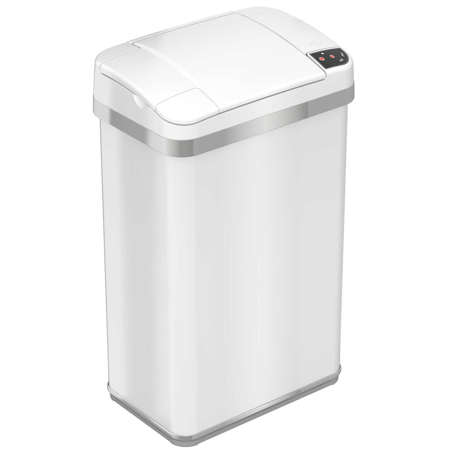 iTouchless Automatic Touchless Sensor Trash Can with Odor Filter and Fragrance – 4 Gallon - White