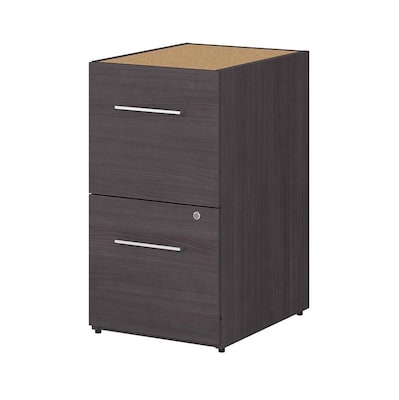 Bush Business Furniture Office 500 16W 2-Drawer Flat File Cabinet, Storm Gray (OFF216SGSU)