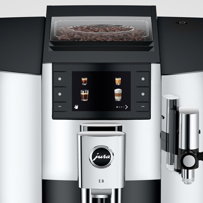 JURA E8 2-Cups Coffee & Espresso Machine Combination, Chrome (15646)