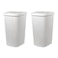 Hefty Touch Top Trash Can, White, 13 Gallon, 2/Pack (2166HFTCOM000)