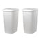 Hefty Touch Top Trash Can, White, 13 Gallon, 2/Pack (2166HFTCOM000)