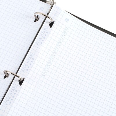 Five Star Reinforced Graph Paper, 8.5" x 11", 3-Hole Punched, 80 Sheets/Pack (170122/170036)
