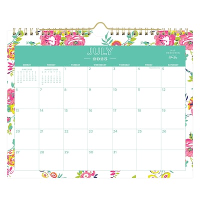 2025-2026 Day Designer for Blue Sky Peyton White 8.75 x 11 Academic Monthly Wall Calendar, Reversi
