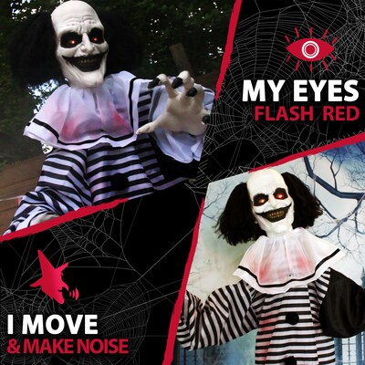 Haunted Hill Farm Life-Size Animatronic Clown (HHCLOWN-11FLSA)