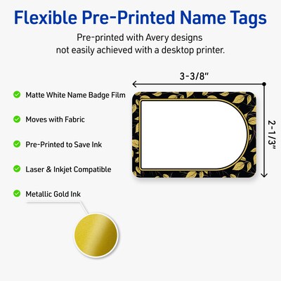 Avery Rectangle Laser/Inkjet Multipurpose Labels, 2-1/3 x 3-3/8, White, 80/Pack (19479370842)