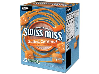 Swiss Miss Salted Caramel Hot Cocoa, Keurig K-Cup Pod, 22/Box (5000369264)