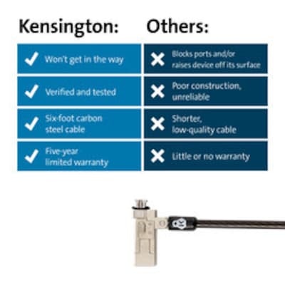 Kensington Slim NanoSaver 2.0 Keyed Laptop Lock (K63388WW)