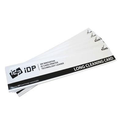 IDP ID Card Printer Long Sleeve Cleaning Card Kit, 10 Cards (659909)