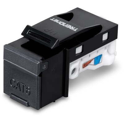 TRENDnet Cat6 Keystone Jack, Black, 25/Pack (TC-K25C6BK)