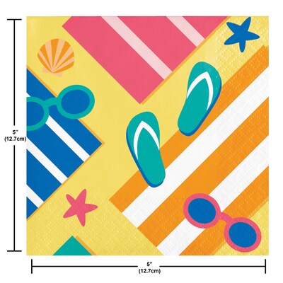 Say Hooray! Summer Sun Disposable Party Tableware Set, 49/Pack (DTC9635E2A)